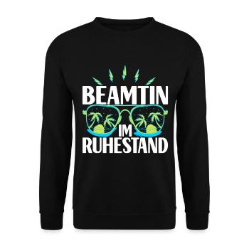 Beamter Beamtin Verbeamtung - Unisex Pullover - Schwarz - Vorne - Alina (178cm) & Michal (187cm)