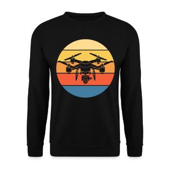 Drone Drone Pilote Drone Opérateur Quadcopter - Sweat-shirt Unisexe - noir - Devant - Alina (178cm) & Michal (187cm)