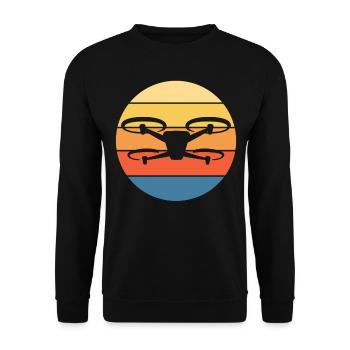 Drone Drone Pilot Drone Operator Quadcopter - Unisex Sweatshirt - black - Front - Alina (178cm) & Michal (187cm)