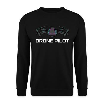 Drone Drone Pilote Drone Opérateur Quadcopter - Sweat-shirt Unisexe - noir - Devant - Alina (178cm) & Michal (187cm)