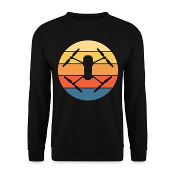 Drone Drone Pilote Drone Opérateur Quadcopter - Sweat-shirt Unisexe - noir - Devant - Alina (178cm) & Michal (187cm)