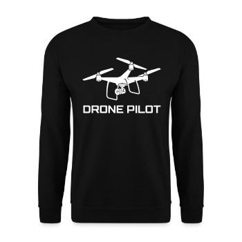 Drone Drone Pilot Drone Operator Quadcopter - Unisex Sweatshirt - black - Front - Alina (178cm) & Michal (187cm)