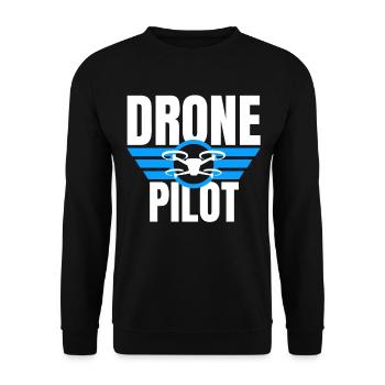 Drone Drone Pilot Drone Operator Quadcopter - Unisex Sweatshirt - black - Front - Alina (178cm) & Michal (187cm)