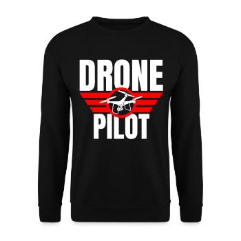 Drone Drone Pilot Drone Operator Quadcopter - Unisex Sweatshirt - black - Front - Alina (178cm) & Michal (187cm)
