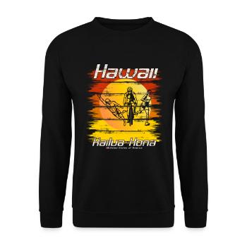 Triathlon Sunset Kailua Kona Hawaii - Unisex Sweatshirt - black - Front - Alina (178cm) & Michal (187cm)