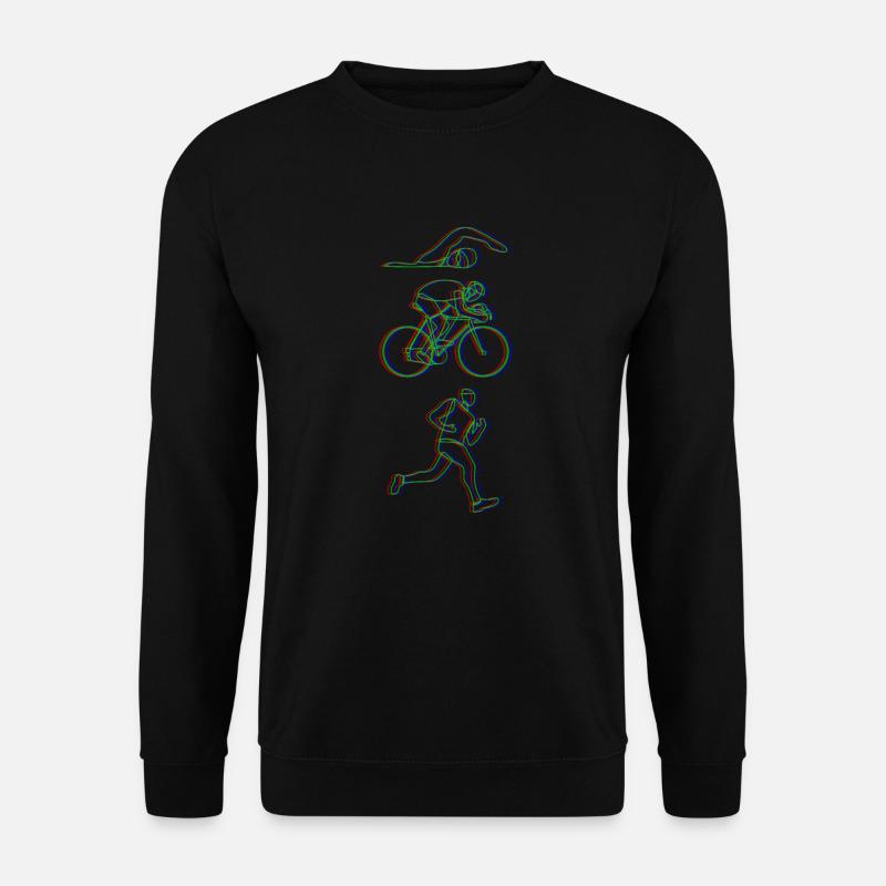 Triathlon Trippy Hamsa - Unisex Pullover - Schwarz