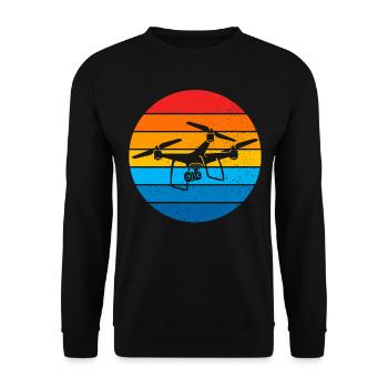Drone Drone Pilot Drone Operator Quadcopter - Unisex Sweatshirt - black - Front - Alina (178cm) & Michal (187cm)