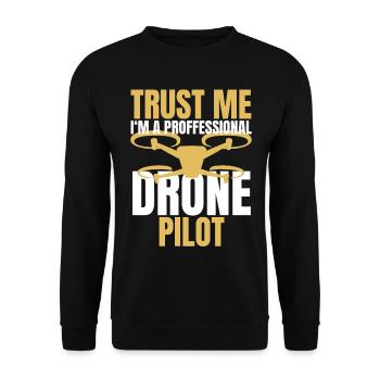 Drone Drone Pilote Drone Opérateur Quadcopter - Sweat-shirt Unisexe - noir - Devant - Alina (178cm) & Michal (187cm)