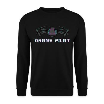 Drone Drone Pilot Drone Operator Quadcopter - Unisex Sweatshirt - black - Front - Alina (178cm) & Michal (187cm)