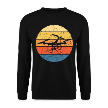 Drone Drone Pilot Drone Operator Quadcopter - Unisex Sweatshirt - black - Front - Alina (178cm) & Michal (187cm)