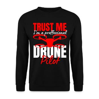 Drone Drone Pilote Drone Opérateur Quadcopter - Sweat-shirt Unisexe - noir - Devant - Alina (178cm) & Michal (187cm)