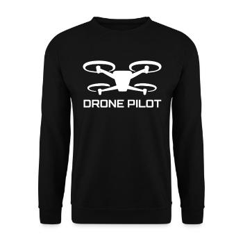 Drone Drone Pilote Drone Opérateur Quadcopter - Sweat-shirt Unisexe - noir - Devant - Alina (178cm) & Michal (187cm)