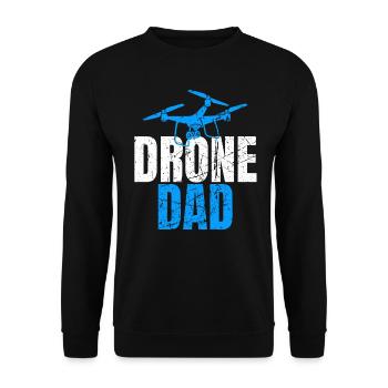 Drone Dad Drone Pilote Opérateur de Drone - Sweat-shirt Unisexe - noir - Devant - Alina (178cm) & Michal (187cm)