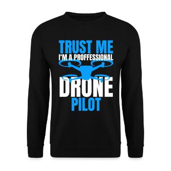 Drone Pilote de drone Opérateur de drone Quadricoptère - Sweat-shirt Unisexe - noir - Devant - Alina (178cm) & Michal (187cm)