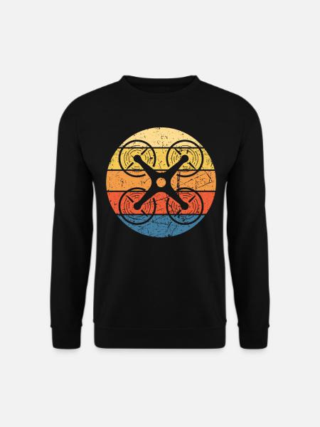 Drone Drone Pilote Drone Opérateur Quadcopter - Sweat-shirt Unisexe - noir