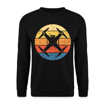 Drone Drone Pilote Drone Opérateur Quadcopter - Sweat-shirt Unisexe - noir - Devant - Alina (178cm) & Michal (187cm)