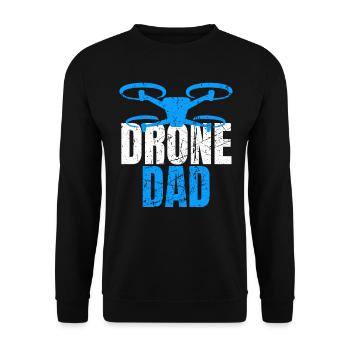 Drone Dad Drone Pilot Drone Operator - Unisex Sweatshirt - black - Front - Alina (178cm) & Michal (187cm)