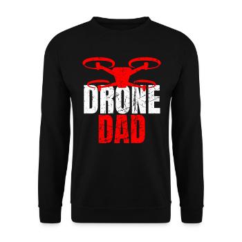 Drone Dad Drone Pilote Opérateur de Drone - Sweat-shirt Unisexe - noir - Devant - Alina (178cm) & Michal (187cm)