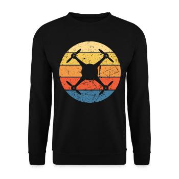 Drone Drone Pilote Drone Opérateur Quadcopter - Sweat-shirt Unisexe - noir - Devant - Alina (178cm) & Michal (187cm)