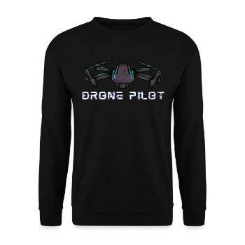 Drone Drone Pilot Drone Operator Quadcopter - Unisex Sweatshirt - black - Front - Alina (178cm) & Michal (187cm)