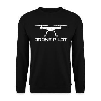Drone Drone Pilot Drone Operator Quadcopter - Unisex Sweatshirt - black - Front - Alina (178cm) & Michal (187cm)