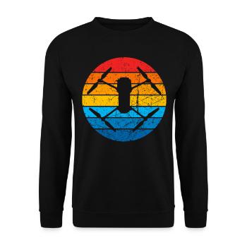 Drone Drone Pilot Drone Operator Quadcopter - Unisex Sweatshirt - black - Front - Alina (178cm) & Michal (187cm)