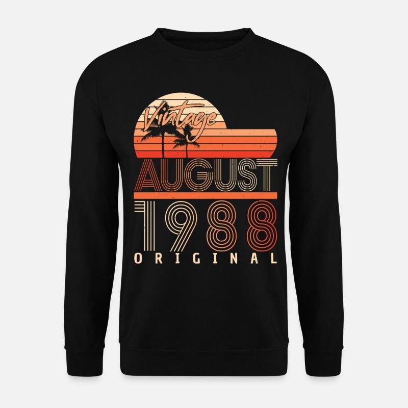 August 1988 Geschenkidee - Unisex Pullover - Schwarz