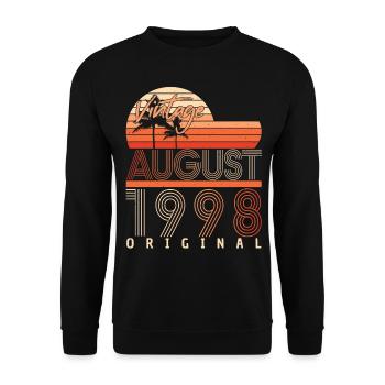 Mois de naissance Août 1998 - Sweat-shirt Unisexe - noir - Devant - Alina (178cm) & Michal (187cm)