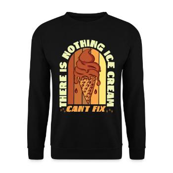 Ice Cream Cone Retro There Is - Unisex Sweatshirt - black - Front - Alina (178cm) & Michal (187cm)