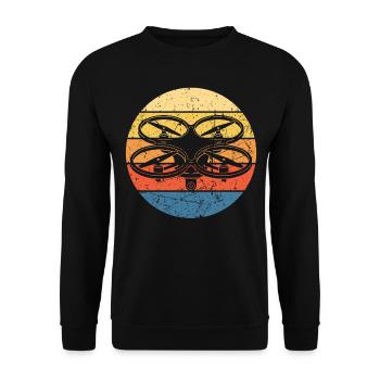 Drone Drone Pilot Drone Operator Quadcopter - Unisex Sweatshirt - black - Front - Alina (178cm) & Michal (187cm)
