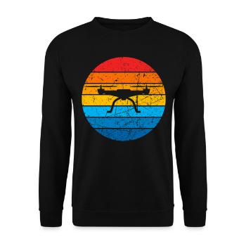 Drone Drone Pilot Drone Operator Quadcopter - Unisex Sweatshirt - black - Front - Alina (178cm) & Michal (187cm)