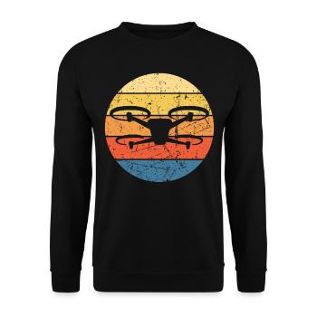 Drone Drone Pilot Drone Operator Quadcopter - Unisex Sweatshirt - black - Front - Alina (178cm) & Michal (187cm)