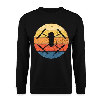 Drone Drone Pilot Drone Operator Quadcopter - Unisex Sweatshirt - black - Front - Alina (178cm) & Michal (187cm)