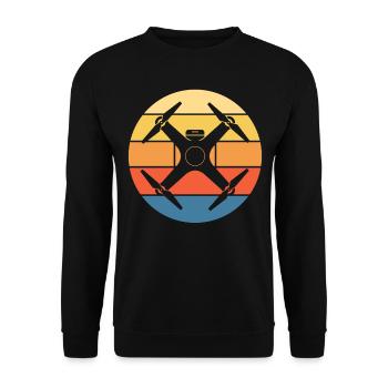 Drone Drone Pilot Drone Operator Quadcopter - Unisex Sweatshirt - black - Front - Alina (178cm) & Michal (187cm)