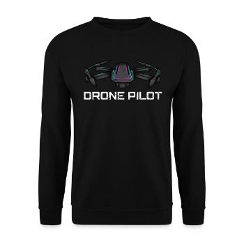 Drone Drone Pilot Drone Operator Quadcopter - Unisex Sweatshirt - black - Front - Alina (178cm) & Michal (187cm)