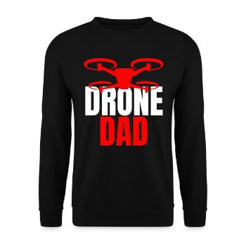 Drone Dad Drone Pilot Drone Operator - Unisex Sweatshirt - black - Front - Alina (178cm) & Michal (187cm)