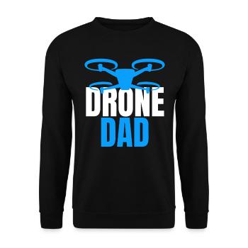 Drone Dad Drone Pilot Drone Operator - Unisex Sweatshirt - black - Front - Alina (178cm) & Michal (187cm)