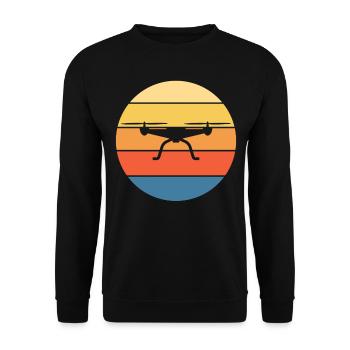 Drone Drone Pilot Drone Operator Quadcopter - Unisex Sweatshirt - black - Front - Alina (178cm) & Michal (187cm)