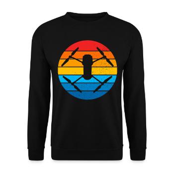 Drone Drone Pilot Drone Operator Quadcopter - Unisex Sweatshirt - black - Front - Alina (178cm) & Michal (187cm)