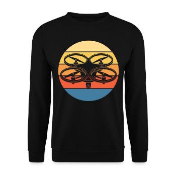Drone Drone Pilot Drone Operator Quadcopter - Unisex Sweatshirt - black - Front - Alina (178cm) & Michal (187cm)