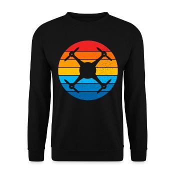 Drone Drone Pilot Drone Operator Quadcopter - Unisex Sweatshirt - black - Front - Alina (178cm) & Michal (187cm)