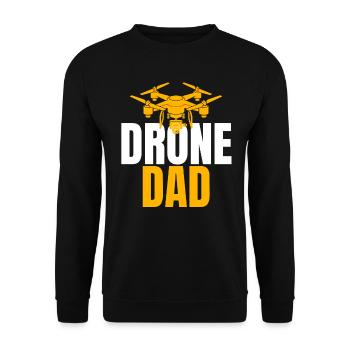 Drone Dad Drone Pilot Drone Operator - Unisex Sweatshirt - black - Front - Alina (178cm) & Michal (187cm)