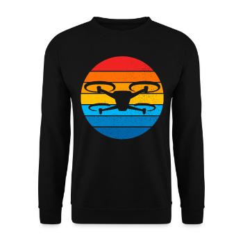Drone Drone Pilot Drone Operator Quadcopter - Unisex Sweatshirt - black - Front - Alina (178cm) & Michal (187cm)