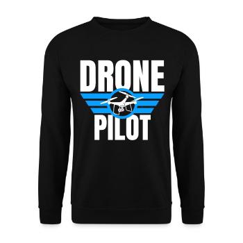 Drone Drone Pilot Drone Operator Quadcopter - Unisex Sweatshirt - black - Front - Alina (178cm) & Michal (187cm)