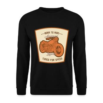 Bikers, motorcyclists - Unisex Sweatshirt - black - Front - Alina (178cm) & Michal (187cm)