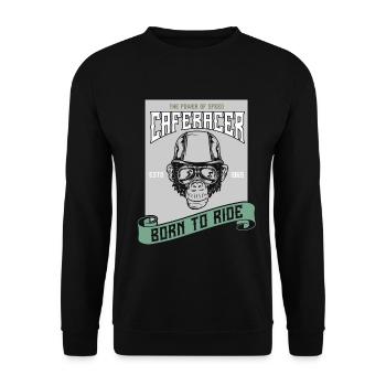 Bikers, motorcyclists - Unisex Sweatshirt - black - Front - Alina (178cm) & Michal (187cm)