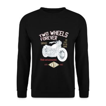 Bikers, motorcyclists - Unisex Sweatshirt - black - Front - Alina (178cm) & Michal (187cm)