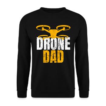 Drone Dad Drone Pilot Drone Operator - Unisex Sweatshirt - black - Front - Alina (178cm) & Michal (187cm)