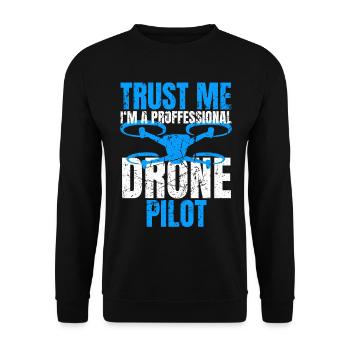 Drone Drone Pilote Drone Opérateur Quadcopter - Sweat-shirt Unisexe - noir - Devant - Alina (178cm) & Michal (187cm)