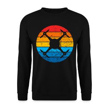 Drone Drone Pilot Drone Operator Quadcopter - Unisex Sweatshirt - black - Front - Alina (178cm) & Michal (187cm)